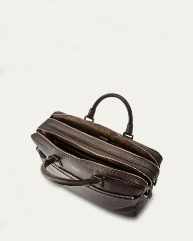 Serapian Men's Cachemire Leather Briefcase | Thumbnail 3