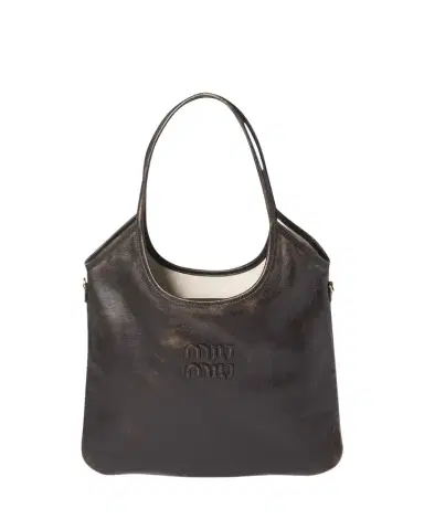 Miu Miu Ivy Aged Nappa Leather Tote Bag | Thumbnail 1