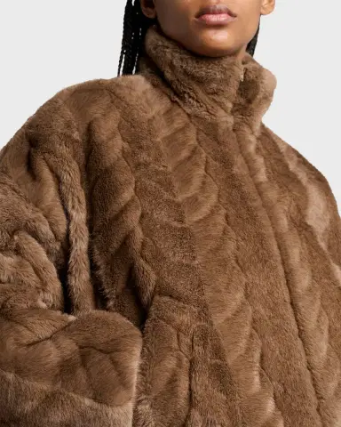 Balenciaga Cropped Faux Fur Bomber Jacket | Thumbnail 9 Balenciaga Cropped Faux Fur Bomber Jacket | Thumbnail 9