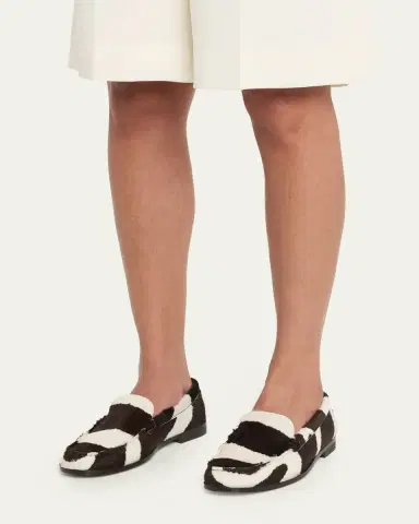Tod's Metal Dots Zebra-Printed Calf Hair Loafers | Thumbnail 2 Tod's Metal Dots Zebra-Printed Calf Hair Loafers | Thumbnail 2