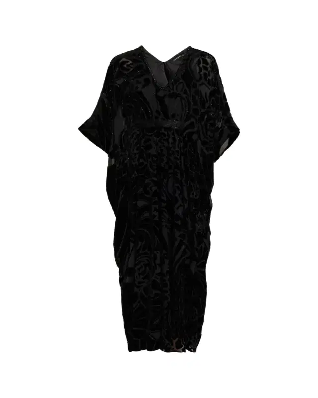 Nouveau Velvet Beaded Burnout Caftan