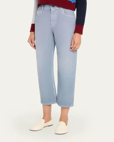 Marni Compact Cotton Canvas Straight-Leg Crop Pants | Thumbnail 4 Marni Compact Cotton Canvas Straight-Leg Crop Pants | Thumbnail 4