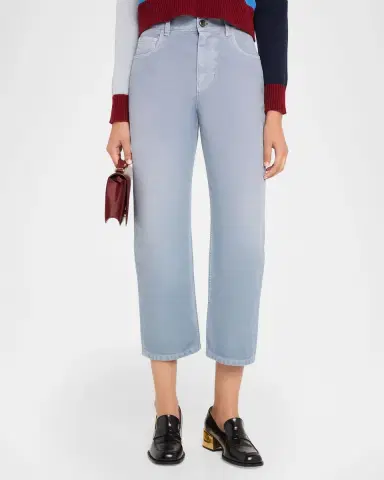 Marni Compact Cotton Canvas Straight-Leg Crop Pants | Thumbnail 8 Marni Compact Cotton Canvas Straight-Leg Crop Pants | Thumbnail 8