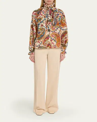 Etro Women Baggy Wide-Leg Trousers | Thumbnail 2 Etro Women Baggy Wide-Leg Trousers | Thumbnail 2