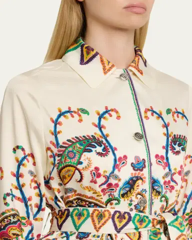 Etro Belted Paisley Silk Field Jacket | Thumbnail 5 Etro Belted Paisley Silk Field Jacket | Thumbnail 5