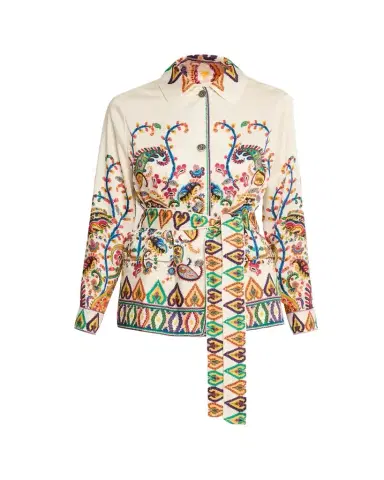 Etro Belted Paisley Silk Field Jacket | Thumbnail 1 Etro Belted Paisley Silk Field Jacket | Thumbnail 1
