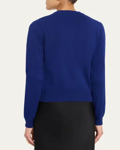 Jil Sander Wool Crewneck Cardigan | Thumbnail 3