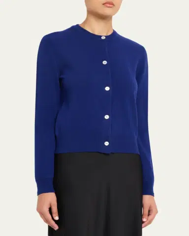 Jil Sander Wool Crewneck Cardigan | Thumbnail 4