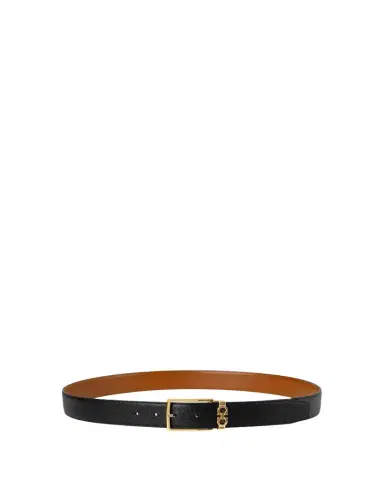 Ferragamo Men's Reversible Hammered Calfskin Gancini-Loop Belt | Thumbnail 1 Ferragamo Men's Reversible Hammered Calfskin Gancini-Loop Belt | Thumbnail 1