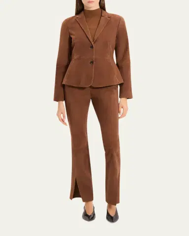 Theory Shaped Suede Blazer | Thumbnail 2 Theory Shaped Suede Blazer | Thumbnail 2