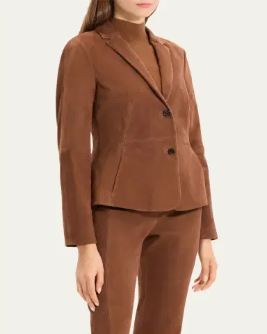 Theory Shaped Suede Blazer | Thumbnail 4 Theory Shaped Suede Blazer | Thumbnail 4