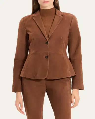 Theory Shaped Suede Blazer | Thumbnail 5 Theory Shaped Suede Blazer | Thumbnail 5