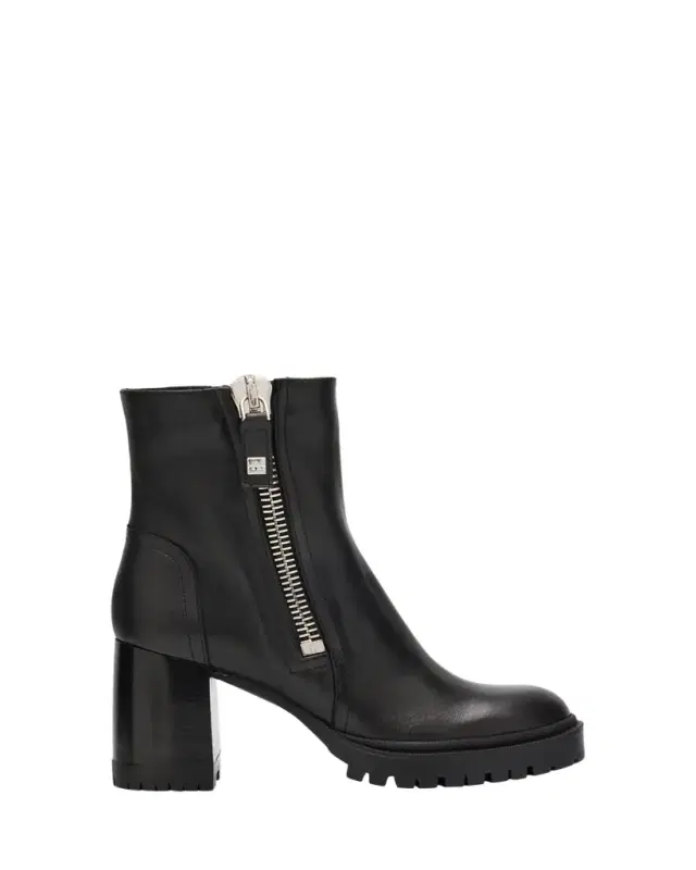 Emma Water-Resistant Leather Ankle Boots
