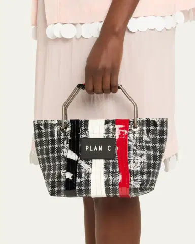 Plan C Small Woven Shopping Tote Bag | Thumbnail 2 Plan C Small Woven Shopping Tote Bag | Thumbnail 2