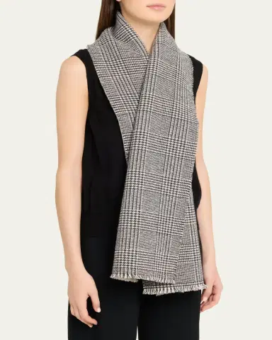 Alonpi Reversible Cashmere Check Scarf | Thumbnail 3
