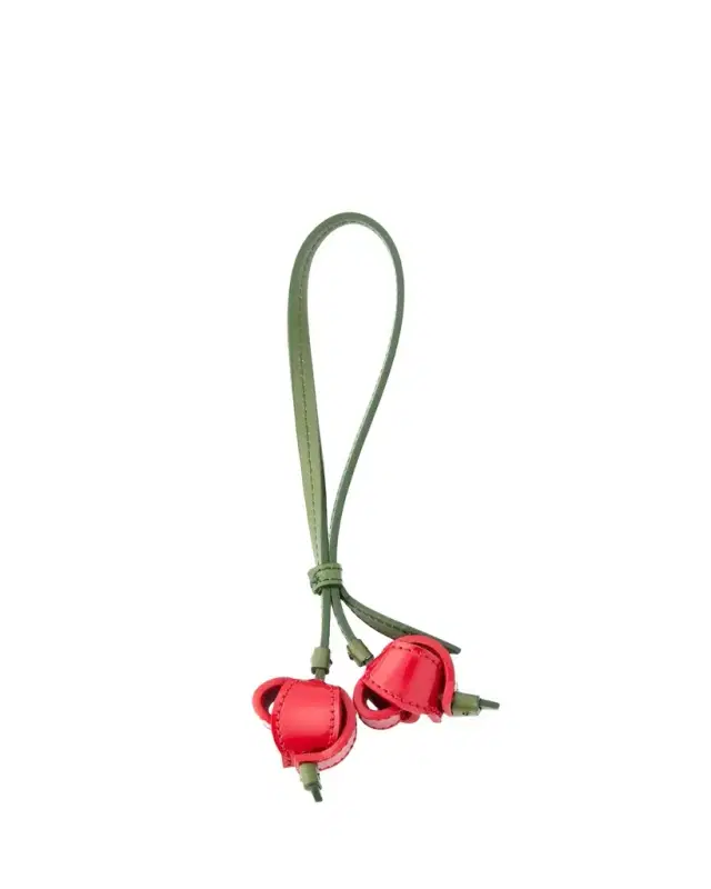 Les Cerises Origami Cherry Leather Bag Charm