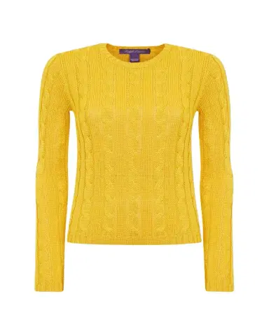 Ralph Lauren Collection Cable-Knit Silk Crewneck Sweater | Thumbnail 1 Ralph Lauren Collection Cable-Knit Silk Crewneck Sweater | Thumbnail 1