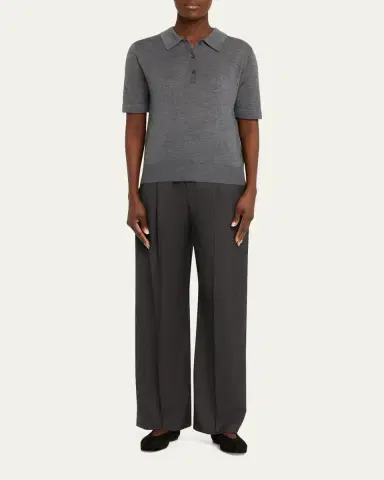 Loulou de Saison Migo Fine Cashmere Polo Sweater | Thumbnail 7 Loulou de Saison Migo Fine Cashmere Polo Sweater | Thumbnail 7