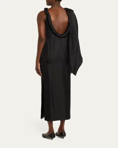 Loulou de Saison Susan Twisted Satin Dress | Thumbnail 4 Loulou de Saison Susan Twisted Satin Dress | Thumbnail 4