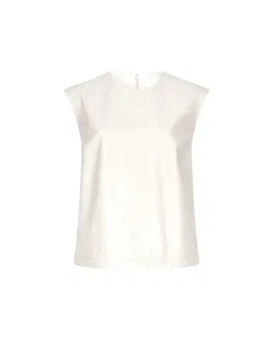 Loulou de Saison Fiza Ostrich-Embossed Leather Sleeveless Top | Thumbnail 1