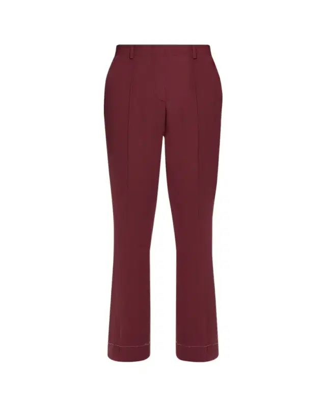 Brioni Silk-Wool Pintuck Flare Pants