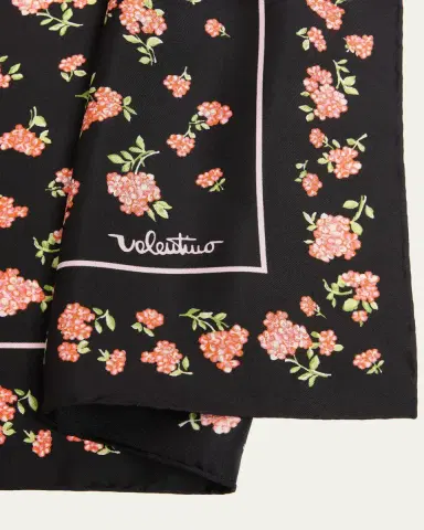 Valentino Garavani Floral-Print Silk Scarf | Thumbnail 3