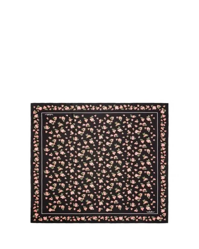 Floral-Print Silk Scarf