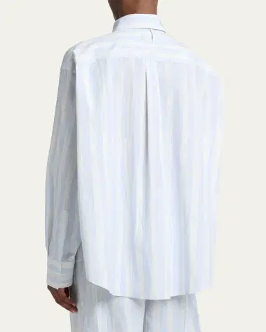 Jacquemus Men's Candy Stripe Relaxed Cotton Button-Down Shirt | Thumbnail 3 Jacquemus Men's Candy Stripe Relaxed Cotton Button-Down Shirt | Thumbnail 3