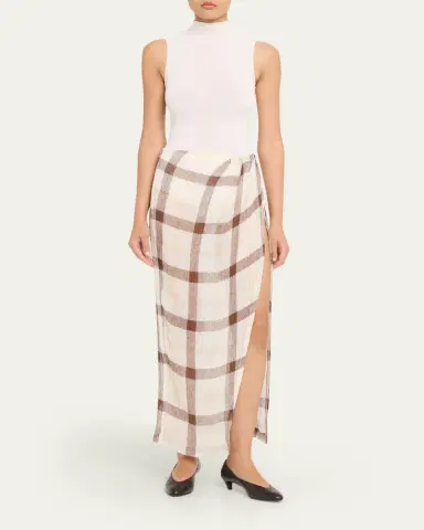 Lisa Marie Fernandez Plaid Sarong Maxi Skirt | Thumbnail 2 Lisa Marie Fernandez Plaid Sarong Maxi Skirt | Thumbnail 2
