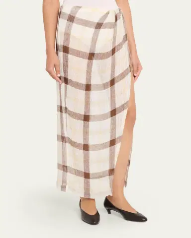 Lisa Marie Fernandez Plaid Sarong Maxi Skirt | Thumbnail 4 Lisa Marie Fernandez Plaid Sarong Maxi Skirt | Thumbnail 4