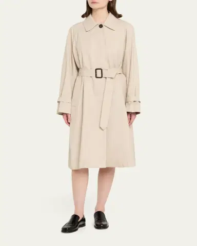 Max Mara Belted Water-Repellent Twill Trench Coat | Thumbnail 2