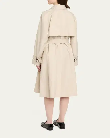 Max Mara Belted Water-Repellent Twill Trench Coat | Thumbnail 3