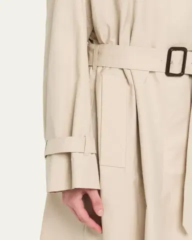 Max Mara Belted Water-Repellent Twill Trench Coat | Thumbnail 5