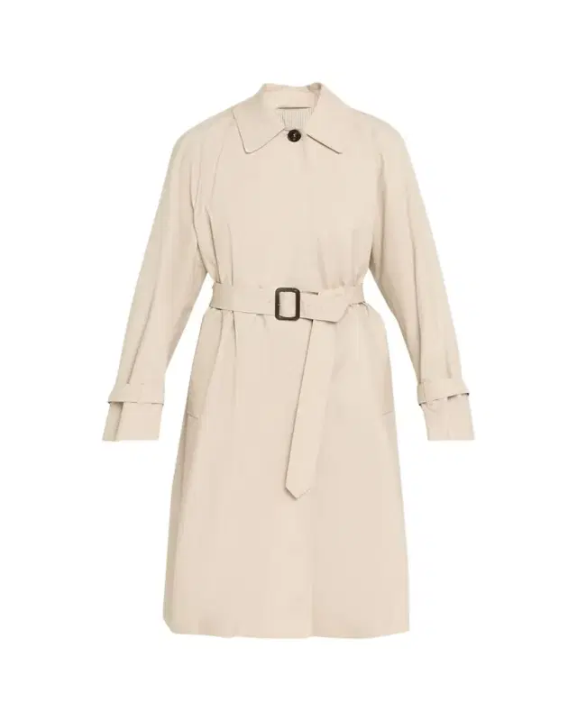 Max Mara Belted Water-Repellent Twill Trench Coat