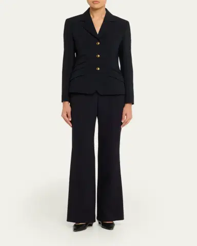 Max Mara Single-Breasted Stretch Wool Jacket | Thumbnail 2 Max Mara Single-Breasted Stretch Wool Jacket | Thumbnail 2