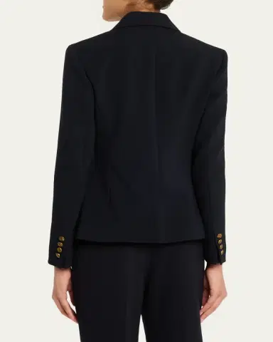 Max Mara Single-Breasted Stretch Wool Jacket | Thumbnail 3 Max Mara Single-Breasted Stretch Wool Jacket | Thumbnail 3