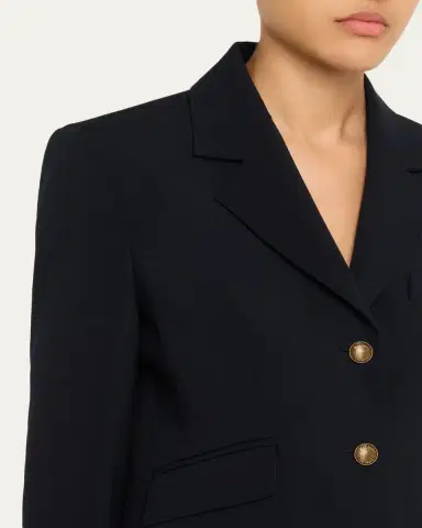 Max Mara Single-Breasted Stretch Wool Jacket | Thumbnail 5 Max Mara Single-Breasted Stretch Wool Jacket | Thumbnail 5