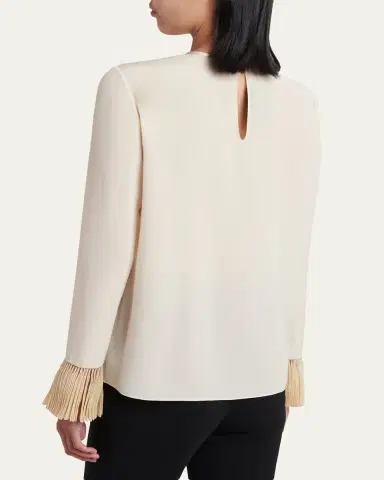 Valentino Garavani Flutter-Cuff Matte Shirt | Thumbnail 3 Valentino Garavani Flutter-Cuff Matte Shirt | Thumbnail 3