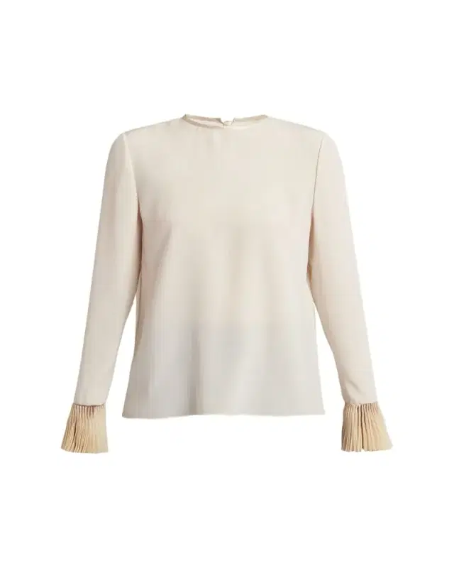 Valentino Garavani Flutter-Cuff Matte Shirt