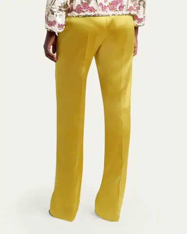 Valentino Garavani High-Rise Satin Straight-Leg Trousers | Thumbnail 3