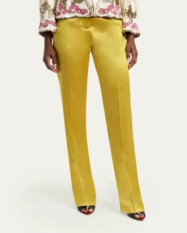 Valentino Garavani High-Rise Satin Straight-Leg Trousers | Thumbnail 4