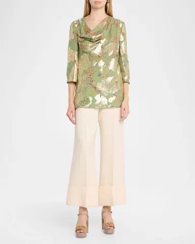 Valentino Garavani High-Rise Satin Straight-Leg Trousers | Thumbnail 6