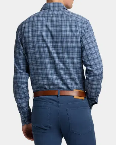 Ralph Lauren Purple Label Men's Aston Cotton Plaid Pocket Sport Shirt | Thumbnail 7 Ralph Lauren Purple Label Men's Aston Cotton Plaid Pocket Sport Shirt | Thumbnail 7