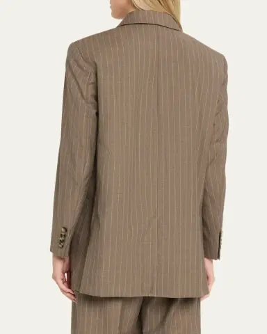Max Mara Oversized Pinstripe Wool Jacket | Thumbnail 3 Max Mara Oversized Pinstripe Wool Jacket | Thumbnail 3