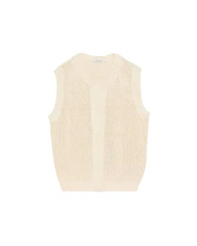 Max Mara Sleeveless Crewneck Open-Stitch Sweater | Thumbnail 1
