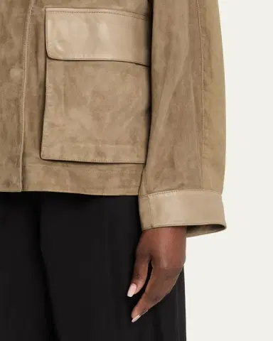 Giorgio Armani Suede Oversized Blouson Jacket | Thumbnail 5 Giorgio Armani Suede Oversized Blouson Jacket | Thumbnail 5