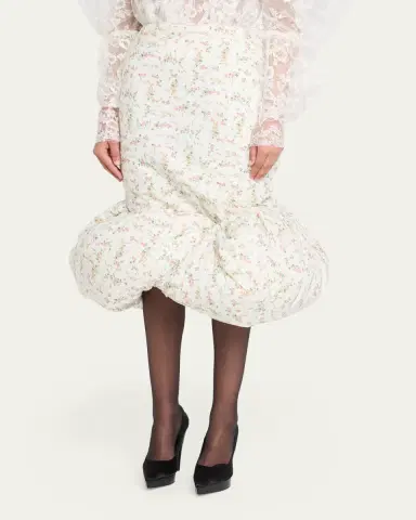 Marc Jacobs Runway Floral Print Padded Bubble Hem Skirt | Thumbnail 4