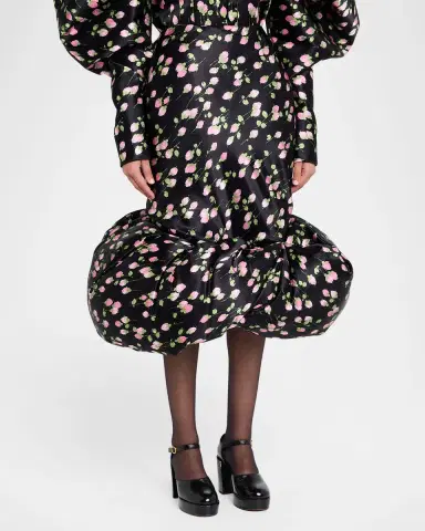 Marc Jacobs Runway Rose Print Satin Bubble Hem Skirt | Thumbnail 8 Marc Jacobs Runway Rose Print Satin Bubble Hem Skirt | Thumbnail 8