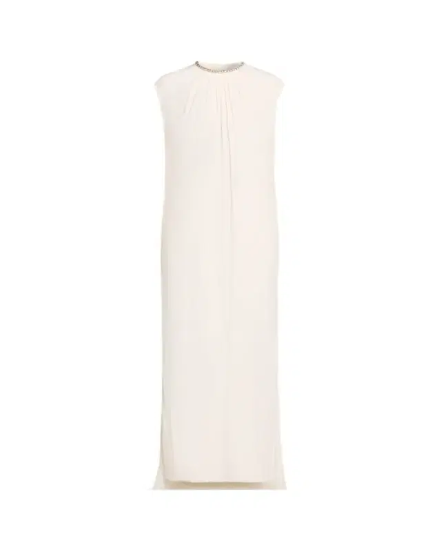 Lanvin Embroidered Charmeuse Dress
