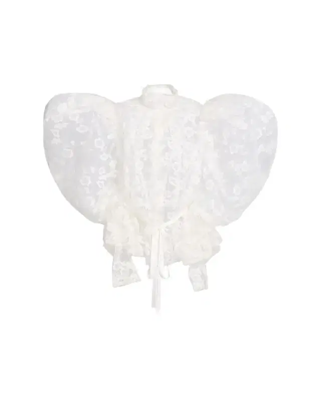 Draped Puff-Sleeve Lace Top Draped Puff-Sleeve Lace Top